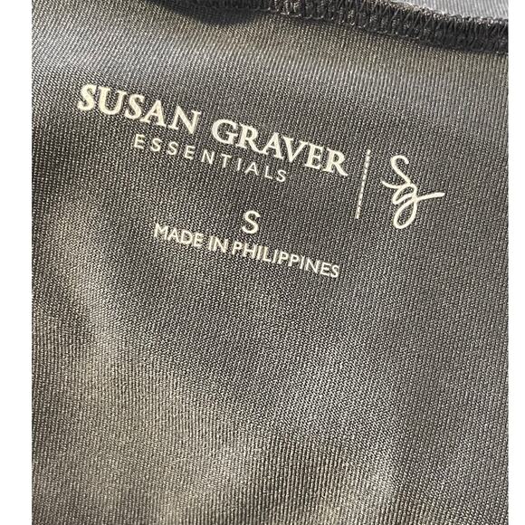 Susan Graver Size Small Gray Grey Essentials Liquid Knit Mock-Neck Tunic Top - Picture 5 of 6